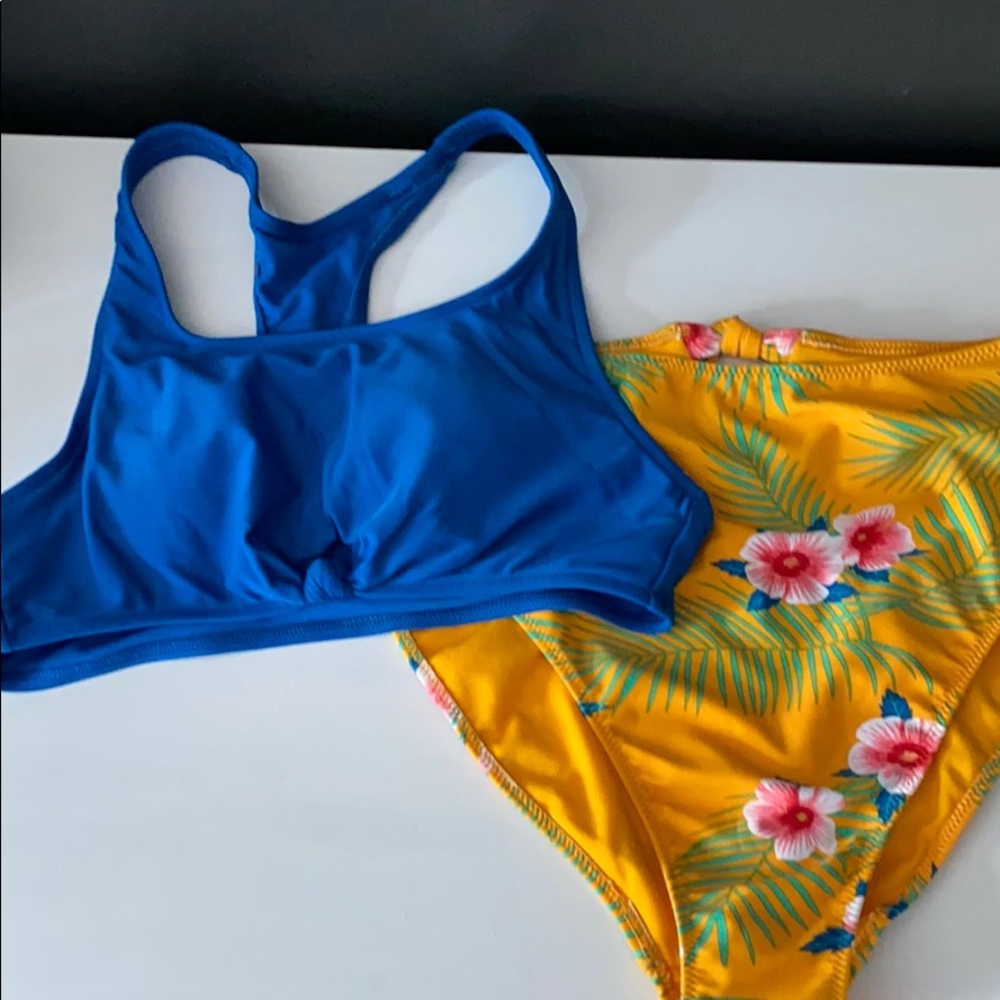 Bikini; high waisted; racer back